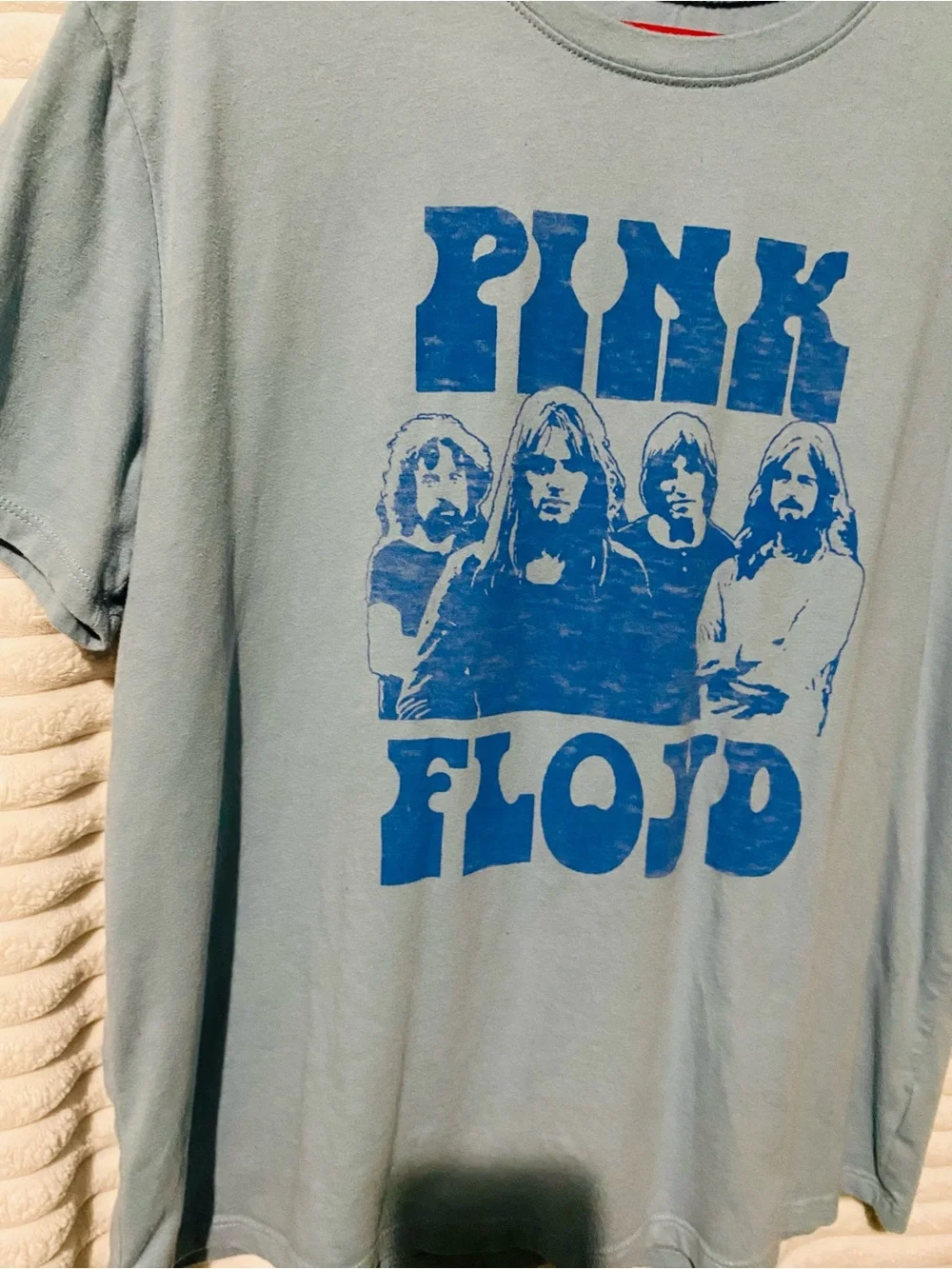 Time and Tru Light Blue Pink Floyd Graphic Tee NWOT